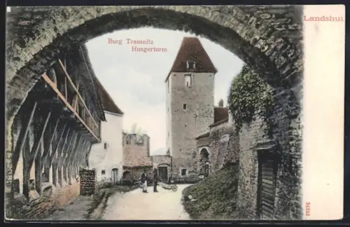 AK Landshut, Burg Trausnitz, Hungerturm