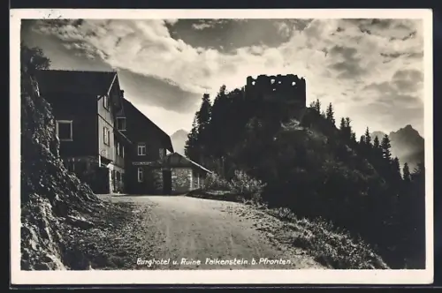 AK Pfronten, Burghotel, Ruine Falkenstein