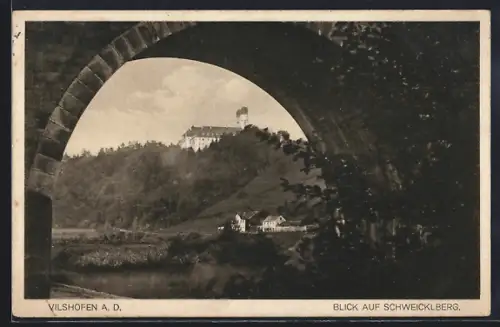 AK Vilshofen a. D., Blick auf Schweicklberg