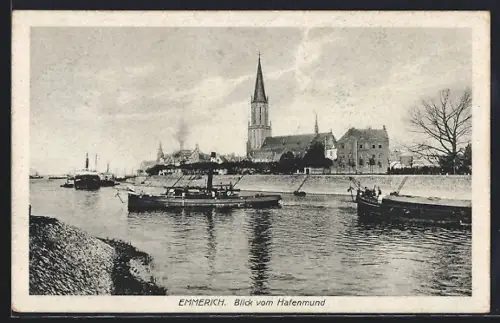 AK Emmerich, Blick vom Hafenmund