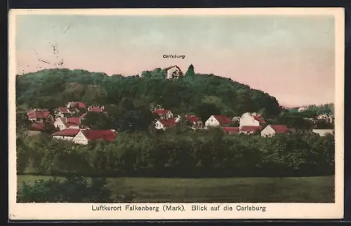 AK Falkenberg /Mark, Carlsburg, Restaurant Carlsburg, Inh. Fritz Schulisch