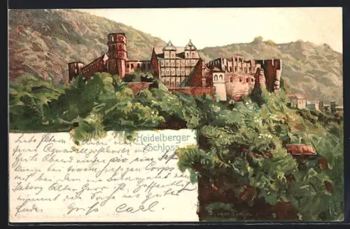 Lithographie Heidelberg, Heidelberger Schloss
