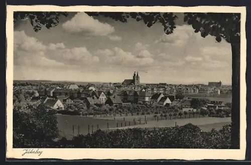 AK Jüterbog, Stadtansicht mit Kirche
