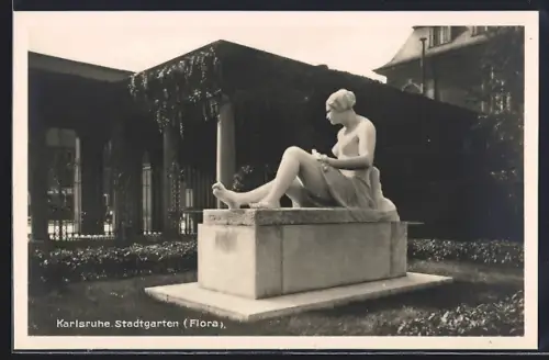 AK Karlsruhe, Stadtgarten, Flora