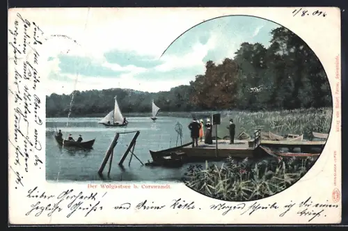 AK Wolgastsee b. Corswandt, Steg, Boote
