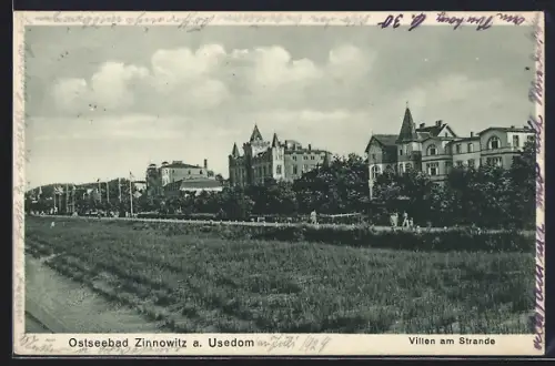 AK Zinnowitz a. Usedom, Villen am Strande
