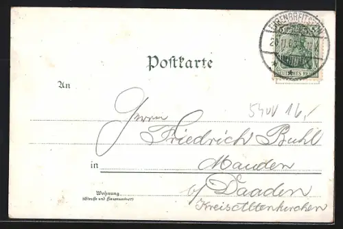 Lithographie Coblenz, Festung Ehrenbreitstein mit Rheindampfer, Weintrauben