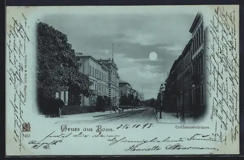 AK Bonn, Blick in die Coblenzerstrasse