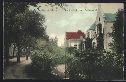 AK Perleberg, Lindenstrasse mit Amtsgericht
