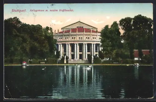 AK Stuttgart, Anlagensee, neues Hoftheater
