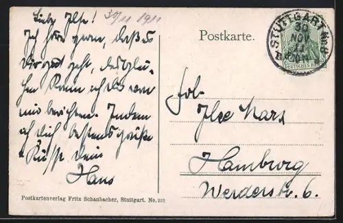 AK Stuttgart, Anlagensee, neues Hoftheater