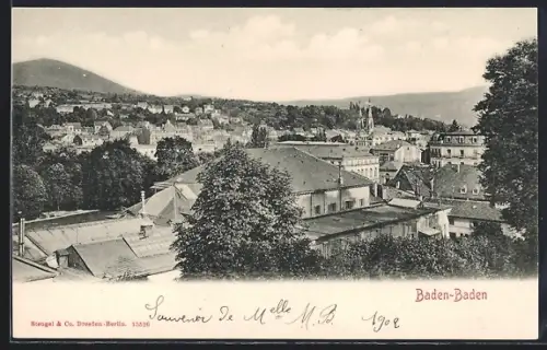 AK Baden-Baden, Stadtansicht