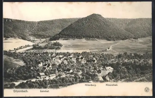 AK Ditzenbach, Bahnhof, Hiltenburg, Mineralbad