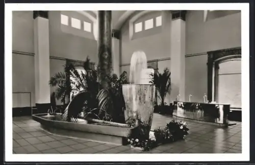 AK Baden-Baden, Trinkhalle, Innenansicht, Brunnen
