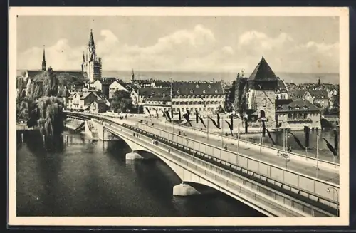 AK Konstanz a. B., Rheinbrücke, Münster