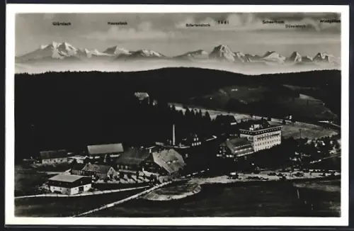 AK Feldberg i. Schwarzwald, Hotel Feldberg, Alpenpanorama mit Glärnisch, Hausstock, Tödi