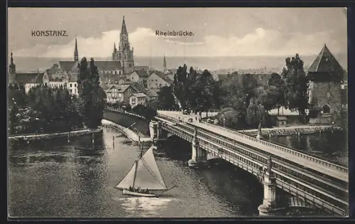 AK Konstanz, Rheinbrücke