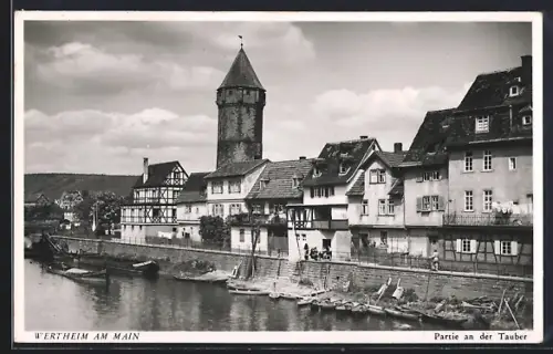 AK Wertheim am Main, Partie an der Tauber