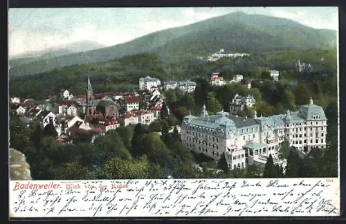 AK Badenweiler, Blick von der Ruine