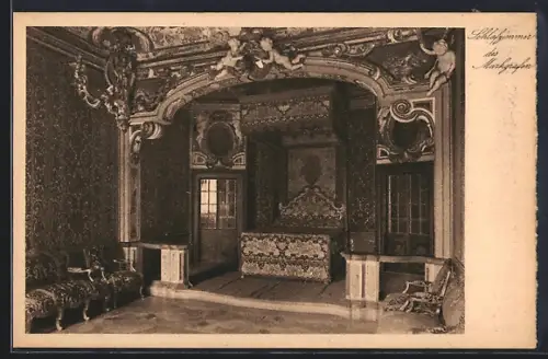AK Baden-Baden, Schloss Favorite, Schlafgemach des Markgrafen
