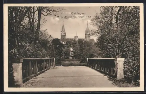 AK Öhringen, Schloss vom Hofgarten aus