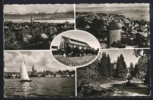 AK Überlingen am Bodensee, Gasthof Waldhorn, Inh. Fritz Müller