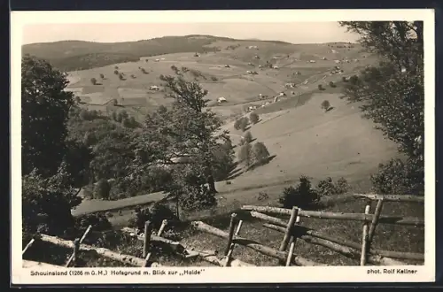 AK Schauinsland, Hofsgrund mit Blick zur Halde
