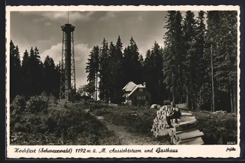 AK Hochfirst /Schwarzwald, Aussichtsturm, Gasthaus