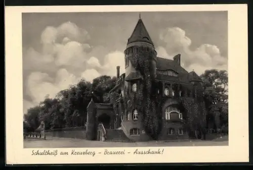 AK Berlin, Restaurant Schultheiss am Kreuzberg, Bes. Hermann Graf, Methfesselstrasse 28