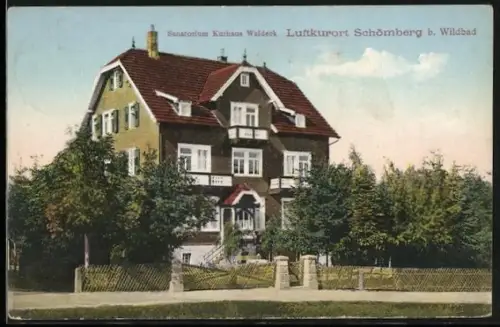 AK Schömberg b. Wildbad, Sanatorium Kurhaus Waldeck