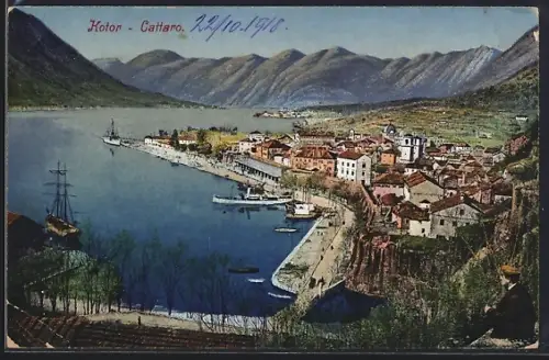 AK Kotor, Ortsansicht aus der Vogelschau