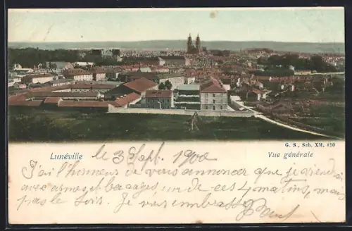 AK Lunéville, Vue générale