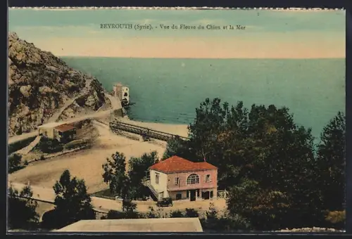 AK Beyrouth, Vue du Fleuve du Chien et la Mer