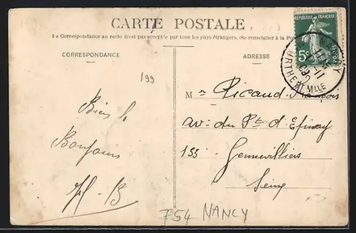 AK Nancy, Les Alsaciens a Nancy, Village de Hümspach