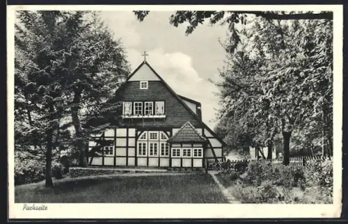 AK Bad Melle, Kindererholungsheim Kellenberg, Parkseite