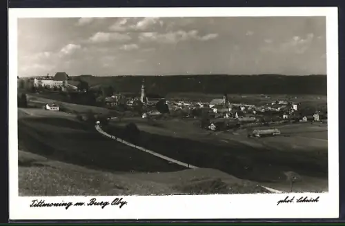 AK Tittmoning /Oby, Ortsansicht mit Burg