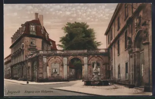 AK Bayreuth, Eingang zum Hofgarten