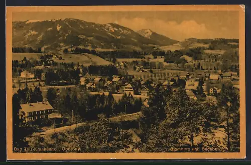 AK Bad Tölz /Oberbay., Die Krankenanstalt mit dem Blomberg und Buchberg