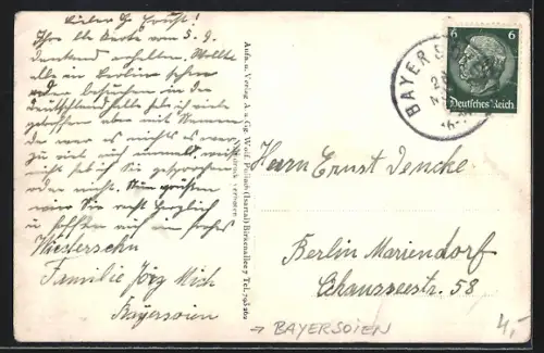 AK Bayersoien, Seepartie mit Blick zur Kirche