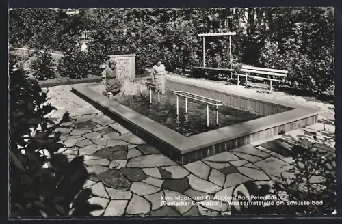 AK Bad Peterstal /Badischer Schwarzwald, Kur-, Moor- und Kneippbad, Wassertretstelle am Schlüsselbad