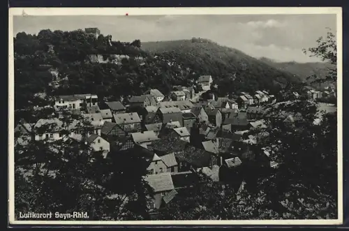 AK Sayn /Rhld., Ortsansicht, Burgruine