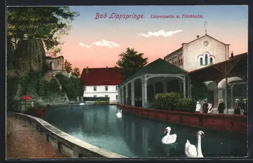 AK Bad Lippspringe, Lippequelle, Trinkhalle