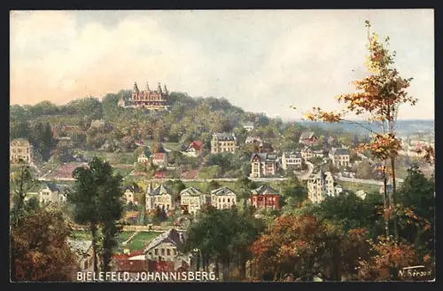 Künstler-AK Bielefeld, Johannisberg, Schützenhaus