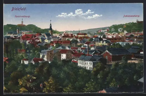 AK Bielefeld, Sparrenburg, Johannisberg, Stadtansicht