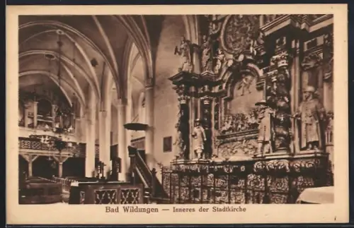 AK Bad Wildungen, Inneres der Stadtkirche