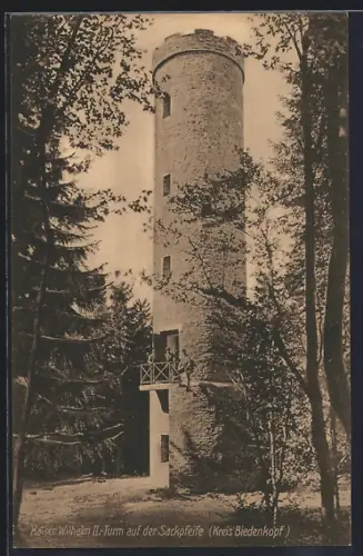 AK Sackpfeife /Biedenkopf, Kaiser Wilhelm II. Turm