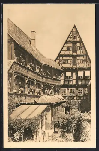 AK Dinkelsbühl, Altes Haus im Fachwerkstil