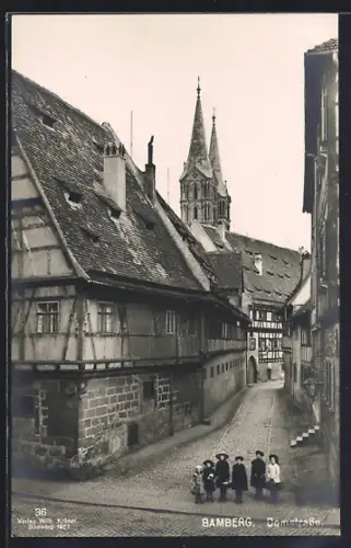 AK Bamberg, Domstrasse mit Kindern