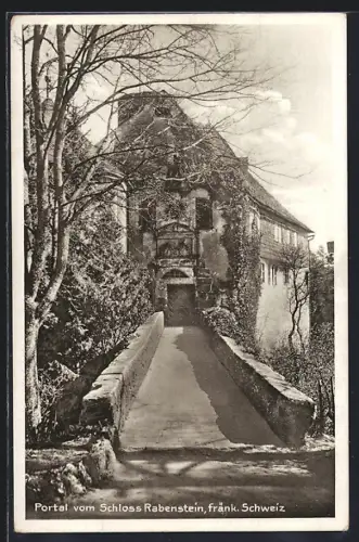AK Rabenstein /Fränk. Schweiz, Portal vom Schloss