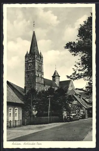 AK Ankum, Strassenpartie am Artländer Dom